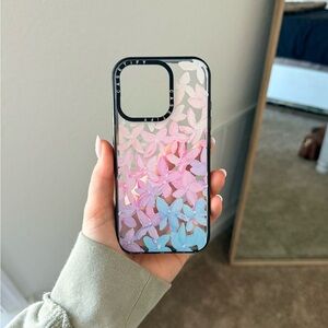 Floral Pattern Phone Case - Pink and Blue